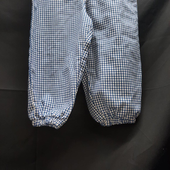 VTG 60-70's Kelly's Kids Blue & White Gingham Bib Overalls/Romper 4T - Picture 4 of 7